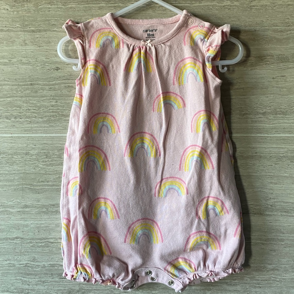 18m Carter’s girls pink rainbows romper